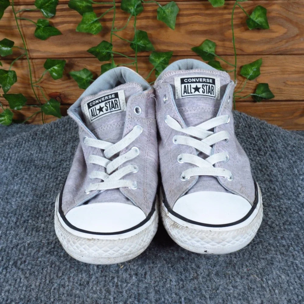 Converse Chuck Taylor All Star Girls Mid Top‎ Shoe Size 3 Casual Heathered Grey
